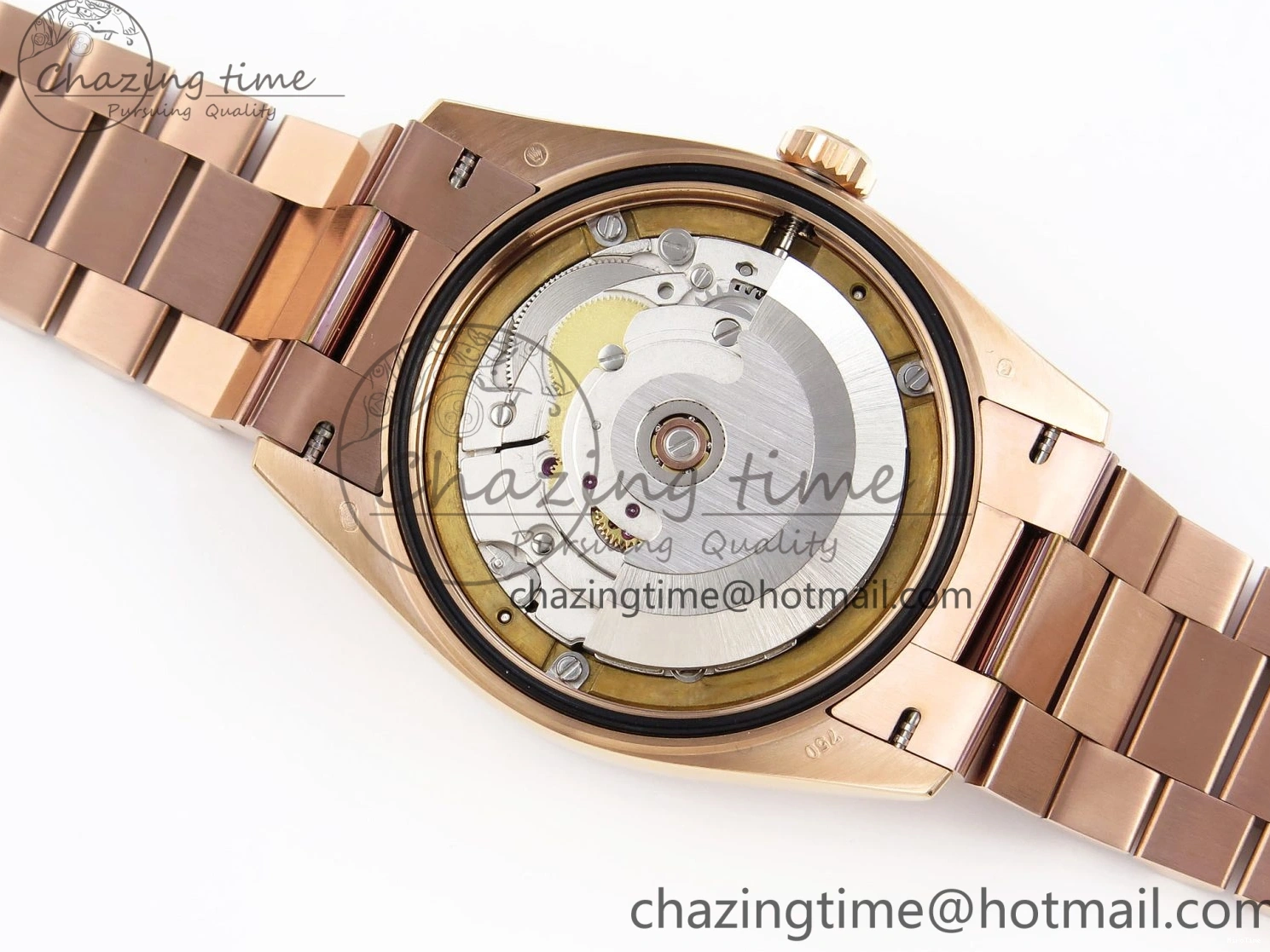 MiroTime 0413 Sophisticated Day Date 36 RG RAF 1:1 Best Edition Green Stone Dial on RG Bracelet A 1846